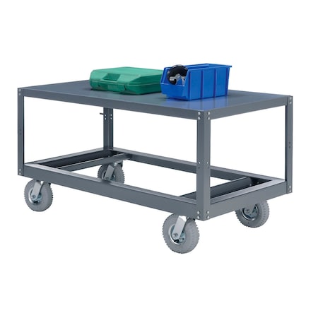 Global Industrial Mobile Steel Work Table, 48 x 24 x 33-1/2in, 1 Shelf 752241